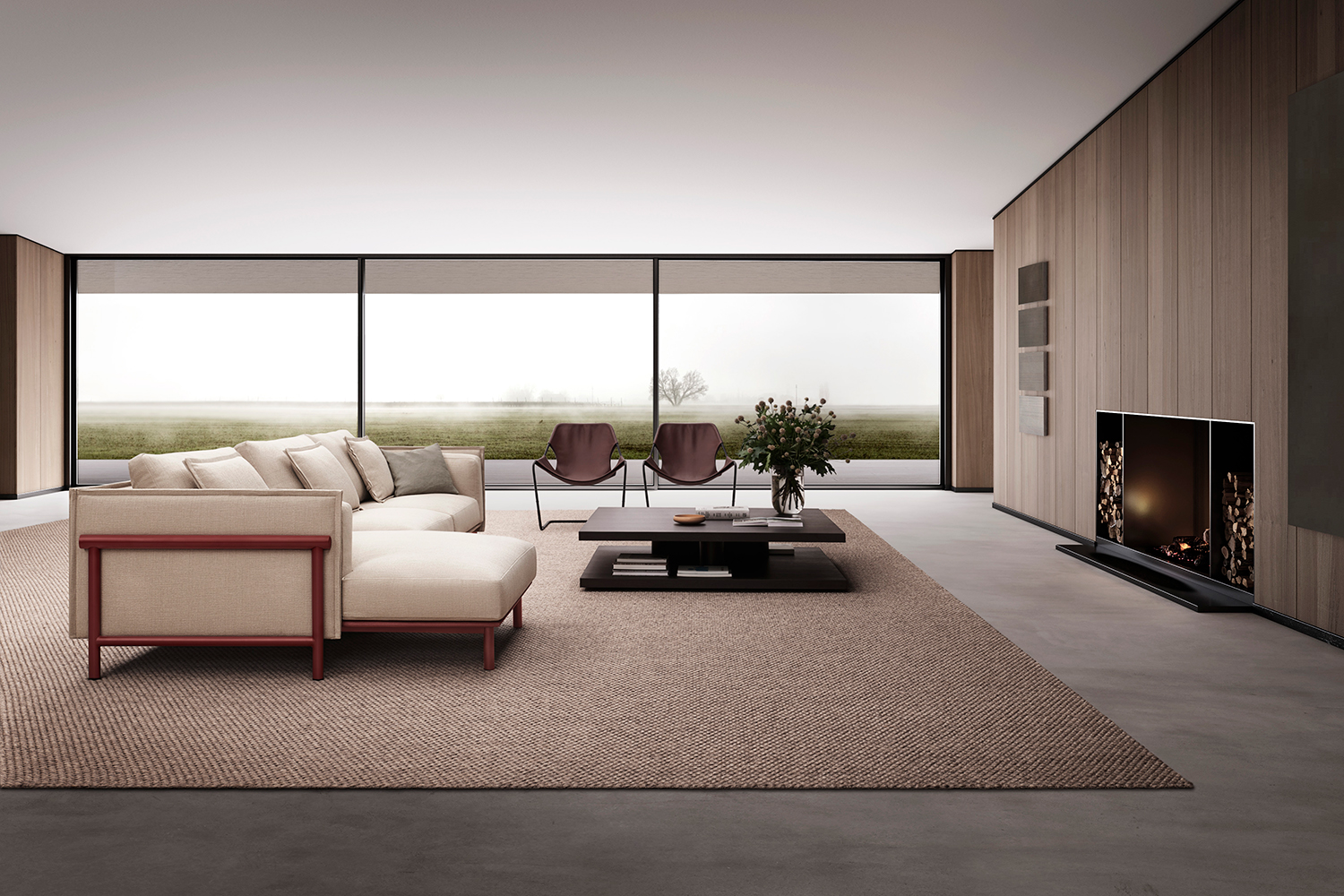 Silence Sofa Collection and Sacha SQ table by Mario Ruiz for Joquer