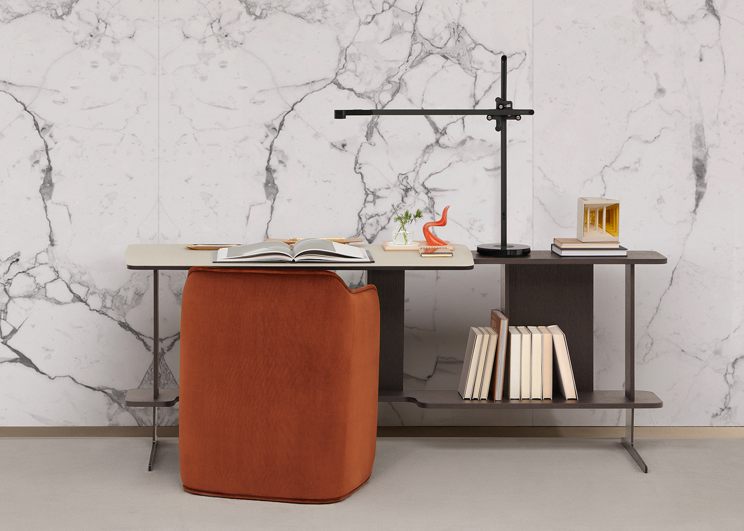 Serene desk and Serene chair by Mario Ruiz for Joquer