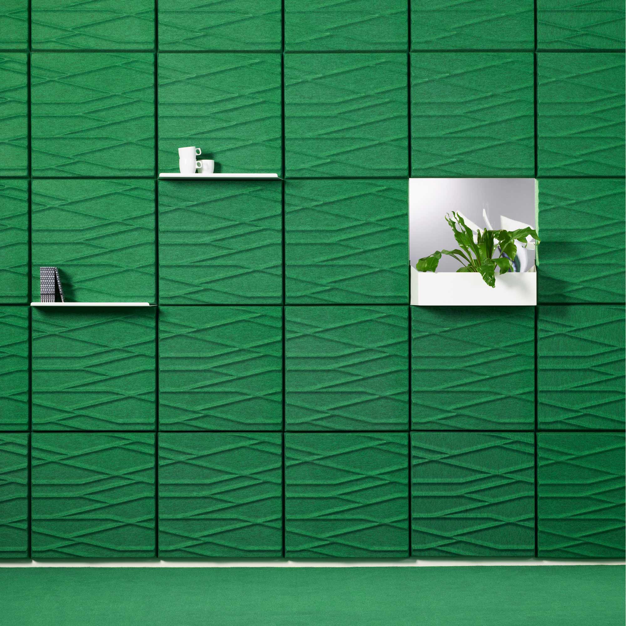 Wall mounted accessories for Botanic Acoustic panels designed by Mario Ruiz for Offecct