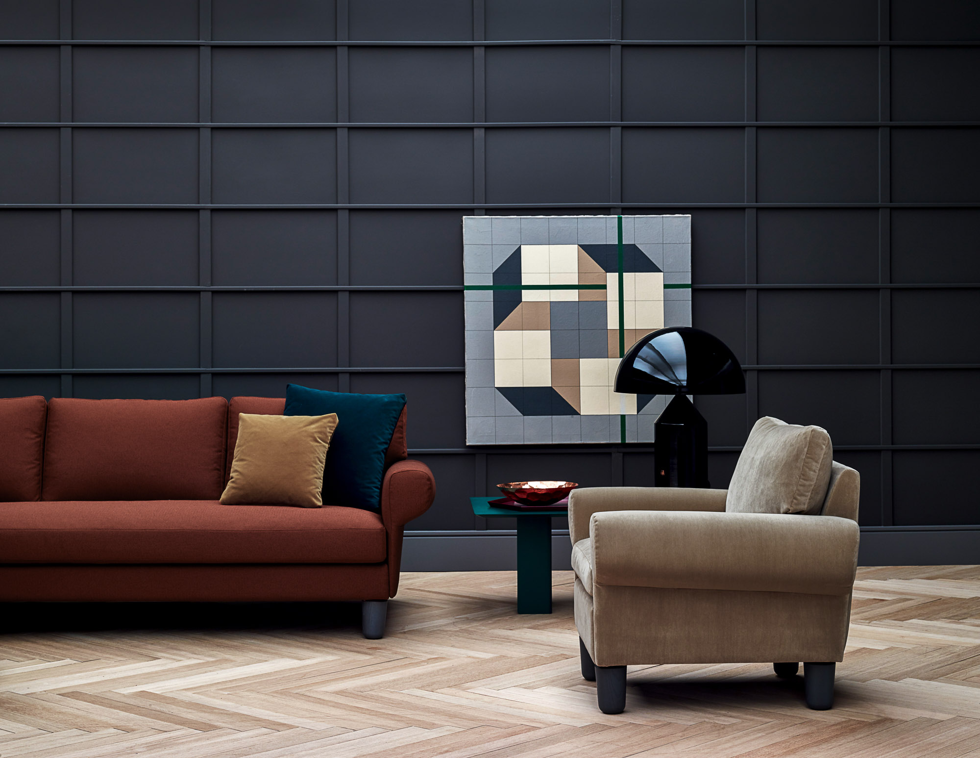 Magnus sofa and lounge chairs. Designed by Mario Ruiz for Joquer.