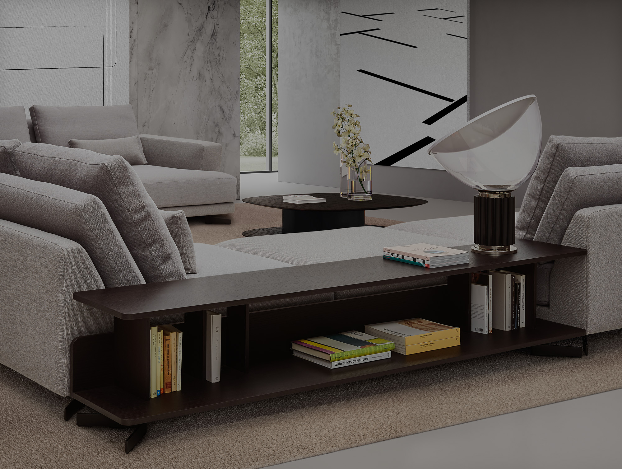 Pulse sofa collection and Sacha SE tables by Mario Ruiz for Joquer