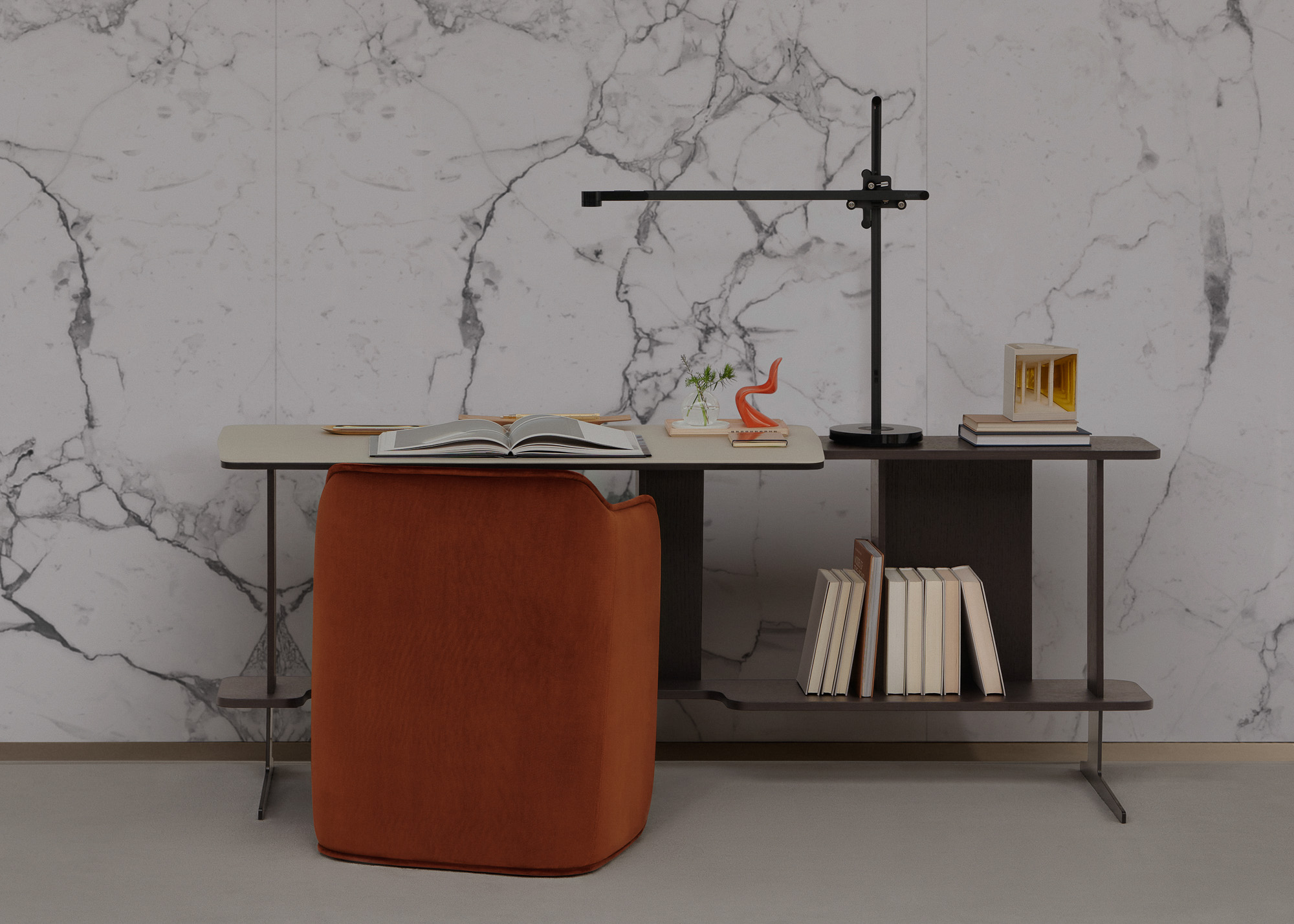 Serene desk and Serene chair by Mario Ruiz for Joquer