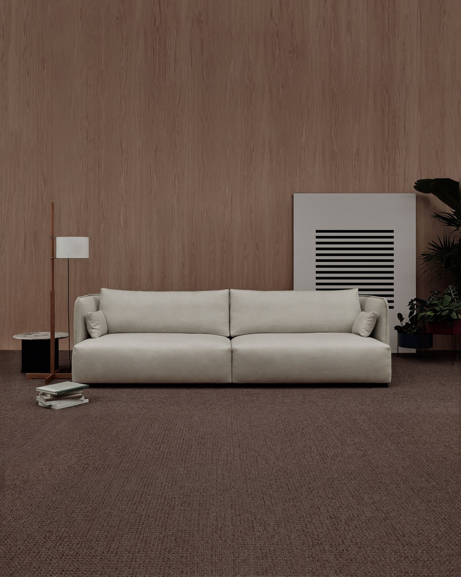 Serene floor standing sofa designed by Mario Ruiz for Joquer