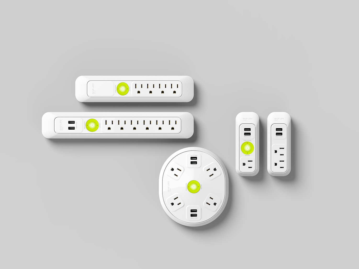 Series of multisocket bases for EU, designed by Mario Ruiz for Famatel