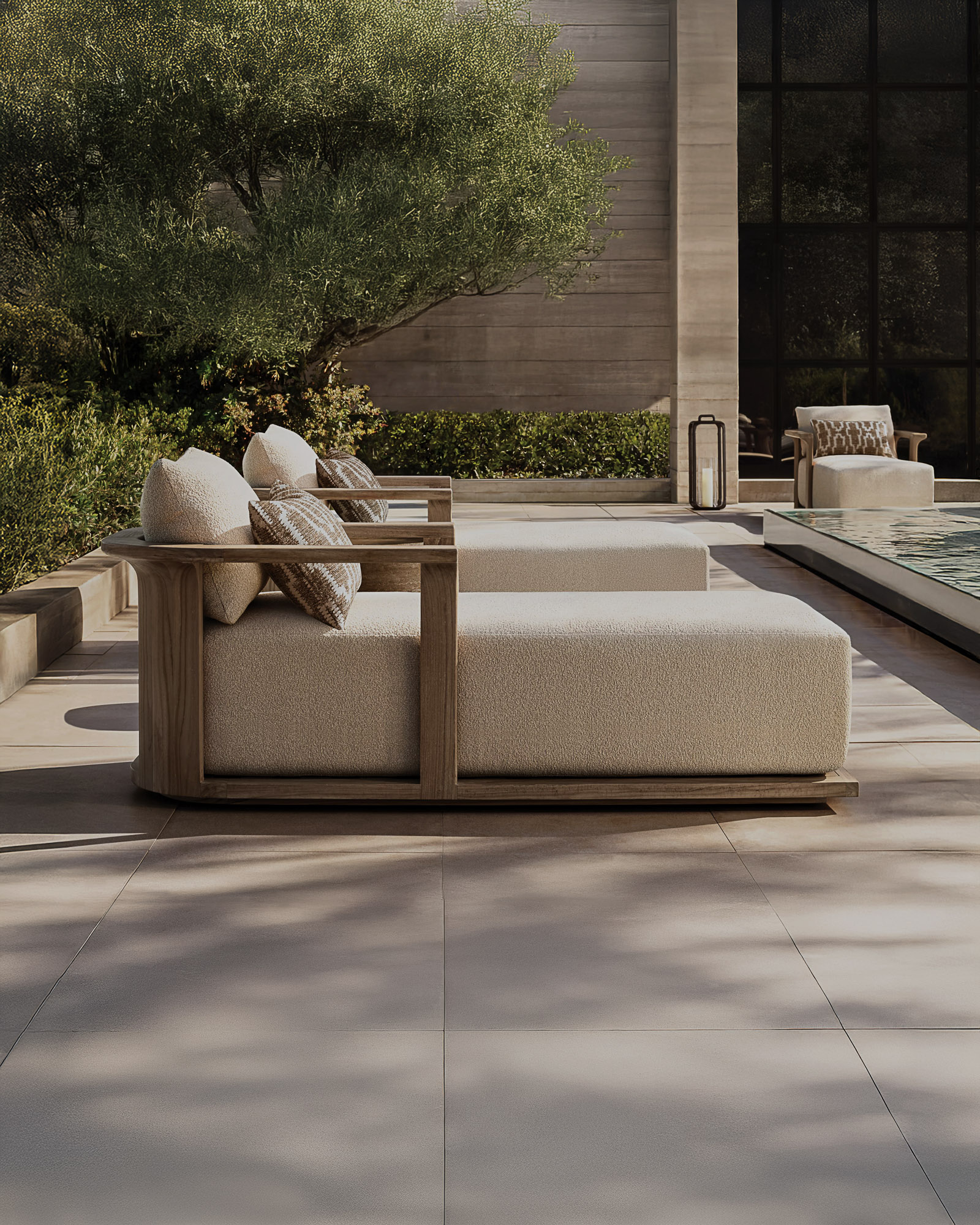 Lagos pool chaise for RH by Mario Ruiz