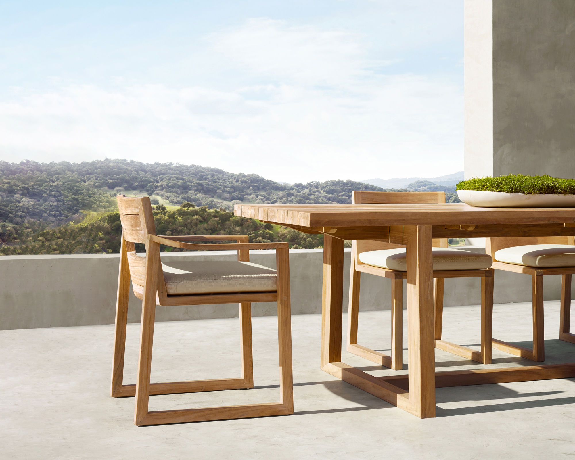 RH Sebastian Outdoor Collection dining set by Mario Ruiz