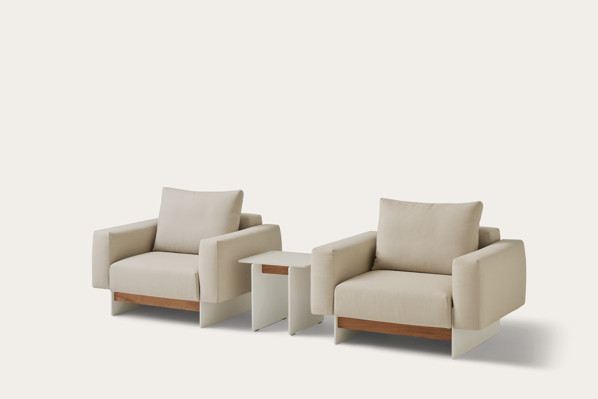 Sledd Outdoor lounge chairs designed by Mario Ruiz for Joquer