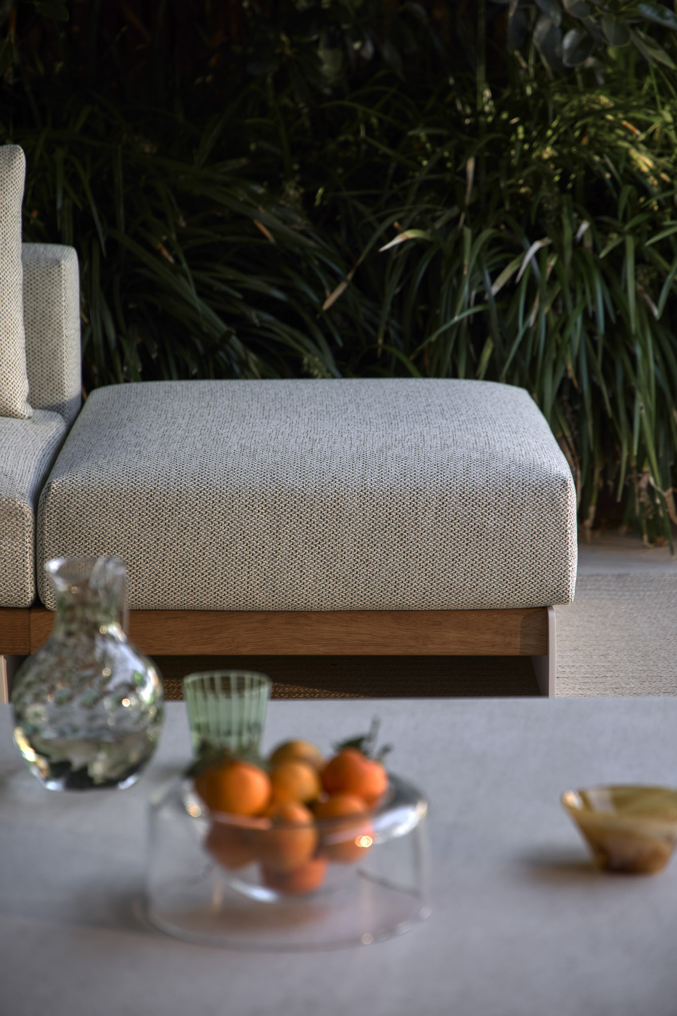 Sledd outdoor sofa system designed by Mario Ruiz for Joquer